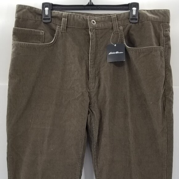 EDDIE BAUER Corduroy Pants Slat Green Men's Straight Leg Cotton 38 x30 - Picture 5 of 10